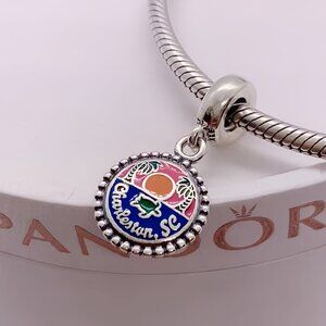 Pandora Charleston SC Dangle Charm Sunset Charm Beach Charm Turtle CharmTravel